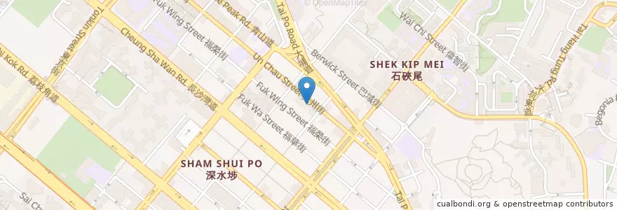 Mapa de ubicacion de 深水埗郵政局 Sham Shui Po Post Office en 中国, 広東省, 香港, 九龍, 新界, 深水埗區 Sham Shui Po District.