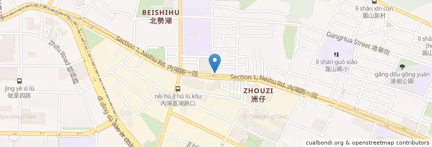 Mapa de ubicacion de 星巴克 en 臺灣, 新北市, 臺北市, 內湖區.