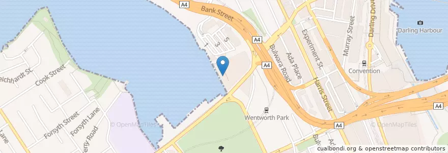 Mapa de ubicacion de Nicholas BBQ & Grill en Avustralya, New South Wales, Council Of The City Of Sydney, Sydney.