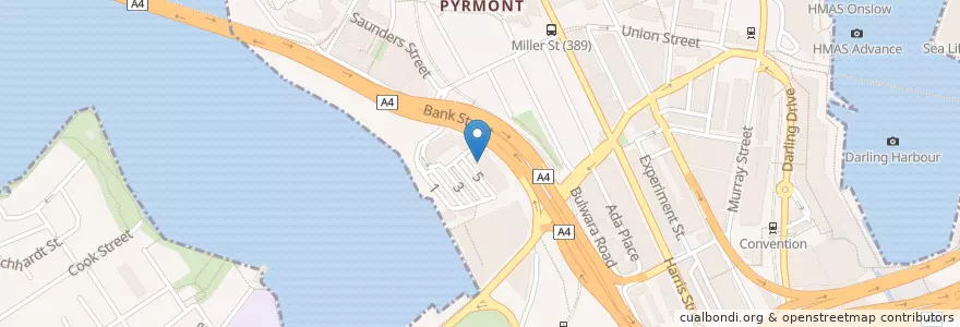 Mapa de ubicacion de Deep, Oyster & Crustacean Bar en Australië, Nieuw-Zuid-Wales, Council Of The City Of Sydney, Sydney.