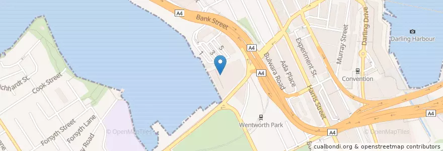 Mapa de ubicacion de Fish Market Cafe en أستراليا, نيوساوث ويلز, Council Of The City Of Sydney, Sydney.