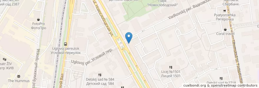 Mapa de ubicacion de Триумф en Rusia, Distrito Federal Central, Москва, Distrito Administrativo Central, Тверской Район.