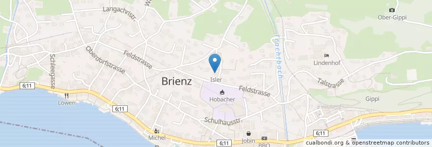 Mapa de ubicacion de Isler en Suiza, Berna, Verwaltungsregion Oberland, Verwaltungskreis Interlaken-Oberhasli, Brienz (Be).