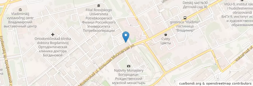Mapa de ubicacion de Жар-птица en Rusia, Distrito Federal Central, Óblast De Vladímir, Городской Округ Владимир.