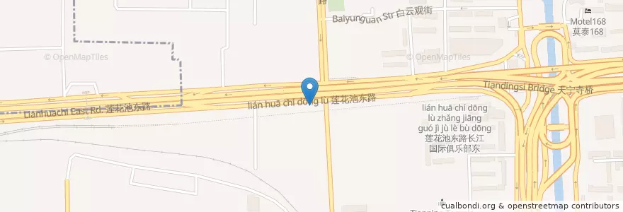 Mapa de ubicacion de 莲花池东路小马厂公交站 en 中国, 北京市, 河北省, 西城区.