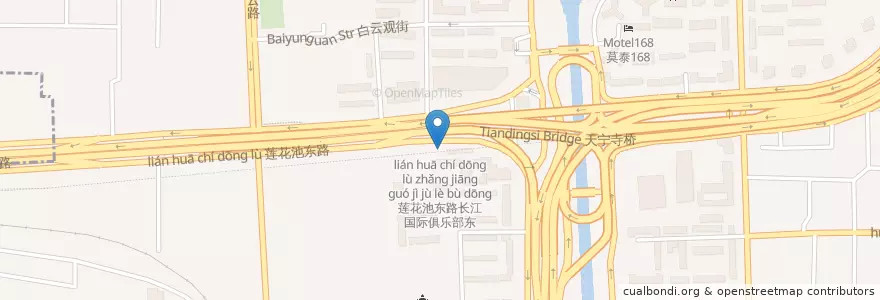 Mapa de ubicacion de 莲花池东路长江国际俱乐部东 en 中国, 北京市, 河北省, 西城区.