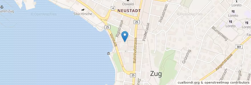Mapa de ubicacion de Giardino en Schweiz/Suisse/Svizzera/Svizra, Zug, Zug.