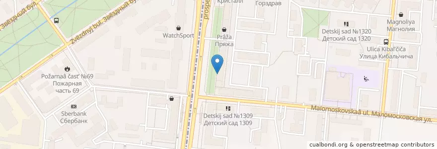 Mapa de ubicacion de Росбанк en Russia, Distretto Federale Centrale, Москва, Северо-Восточный Административный Округ, Останкинский Район.