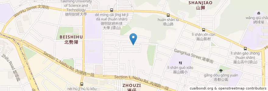 Mapa de ubicacion de 鳳山殿 en تایوان, 新北市, تایپه, 內湖區.