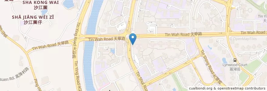 Mapa de ubicacion de T Town South 停車場 T Town South Car Park en Chine, Hong Kong, Guangdong, Nouveaux Territoires, 元朗區 Yuen Long District.