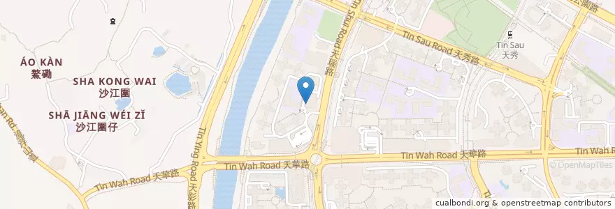 Mapa de ubicacion de 天恩邨多層停車場 Tin Yan Estate Multi-storey Car Park en Китай, Гонконг, Гуандун, Новые Территории, 元朗區 Yuen Long District.