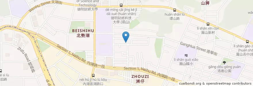 Mapa de ubicacion de 陽光廚房蔬食 en Taiwan, 新北市, Taipé, 內湖區.