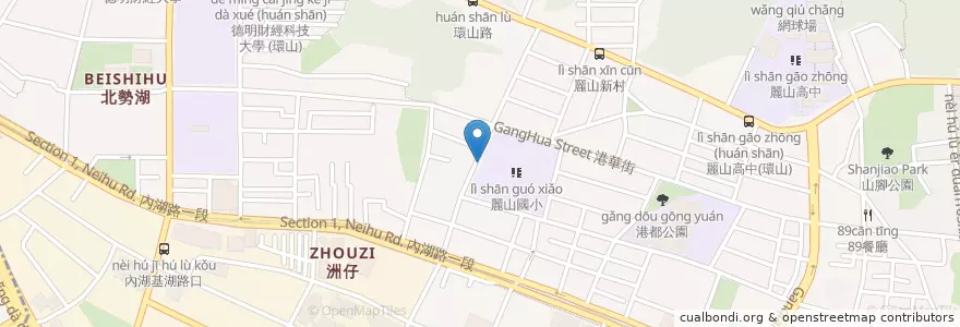 Mapa de ubicacion de 舊衣回收箱 en 타이완, 신베이 시, 타이베이시, 네이후 구.