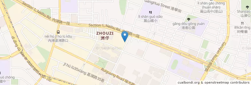 Mapa de ubicacion de 星巴克 en تايوان, تايبيه الجديدة, تايبيه, 內湖區.