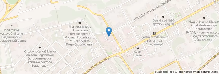 Mapa de ubicacion de Шашлычная "Ван" en Rusland, Centraal Federaal District, Владимирская Область, Городской Округ Владимир.