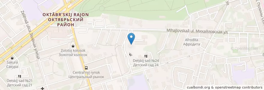 Mapa de ubicacion de Стоматология на Михайловской en Russia, Central Federal District, Vladimir Oblast, Городской Округ Владимир.