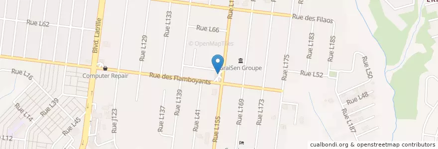 Mapa de ubicacion de Station Service Shell en Elfenbeinküste, Abidjan, Cocody.