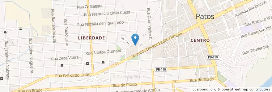 Mapa de ubicacion de D'Café en Brazil, Severovýchodní Region, Paraíba, Região Metropolitana De Patos, Região Geográfica Intermediária De Patos, Região Geográfica Imediata De Patos, Patos.