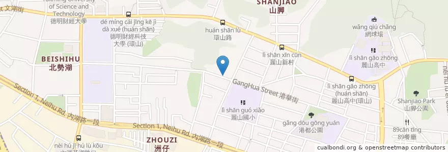 Mapa de ubicacion de 達人托兒所 en 台湾, 新北市, 台北市, 内湖区.