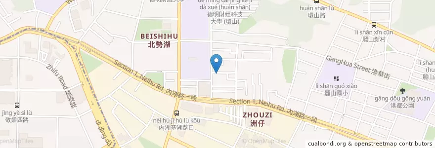 Mapa de ubicacion de 欣仁牙醫 en 타이완, 신베이 시, 타이베이시, 네이후 구.