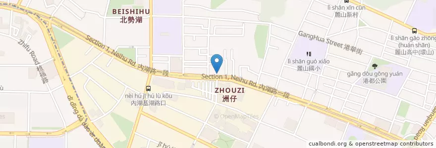 Mapa de ubicacion de 大立牙醫 en 臺灣, 新北市, 臺北市, 內湖區.