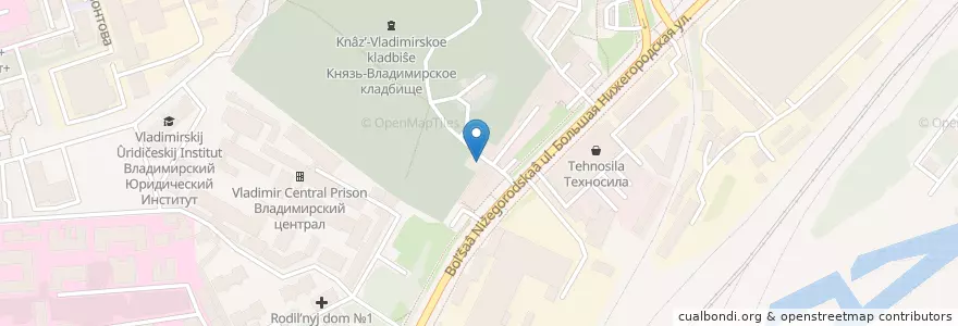 Mapa de ubicacion de Люкс en Rússia, Distrito Federal Central, Владимирская Область, Городской Округ Владимир.