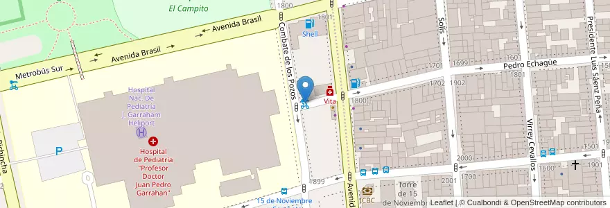 Mapa de ubicacion de 184 - Pedro Echague en アルゼンチン, Ciudad Autónoma De Buenos Aires, Comuna 4, ブエノスアイレス.