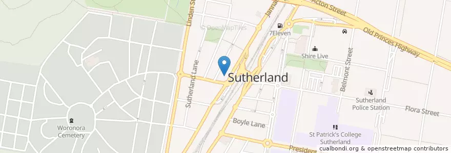 Mapa de ubicacion de Cafe 2232 en Австралия, Новый Южный Уэльс, Sutherland Shire Council, Sydney.
