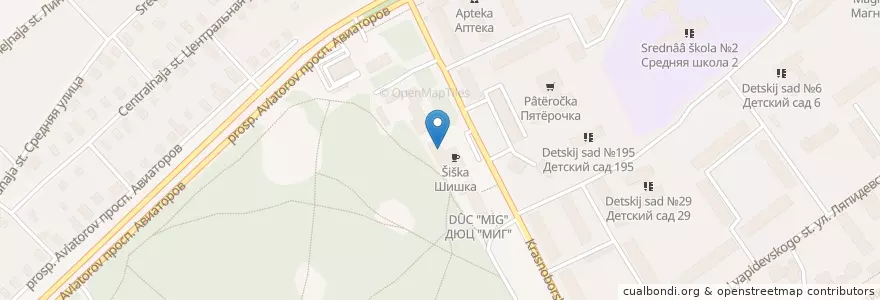 Mapa de ubicacion de Автомойка 24/7 en Russland, Föderationskreis Zentralrussland, Oblast Jaroslawl, Ярославский Район, Городской Округ Ярославль.