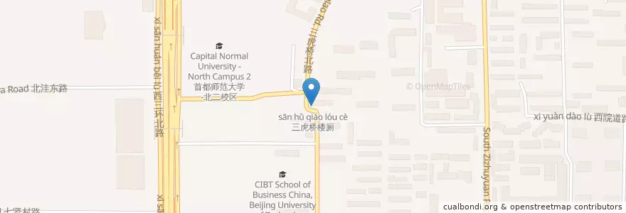 Mapa de ubicacion de 三虎桥楼厕 en China, Beijing, Hebei, Haidian District.