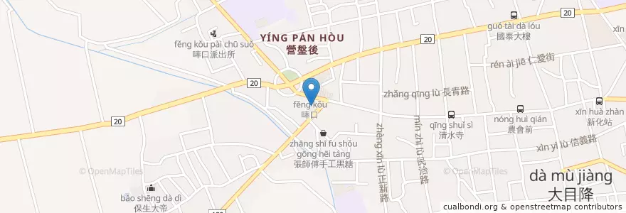 Mapa de ubicacion de 新化加油站 en 臺灣, 臺南市, 新化區.
