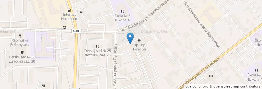 Mapa de ubicacion de Отделение связи №142605 en Rusia, Distrito Federal Central, Óblast De Moscú, Орехово-Зуевский Городской Округ.