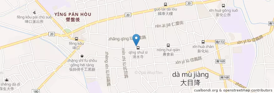Mapa de ubicacion de 清水寺 en 臺灣, 臺南市, 新化區.