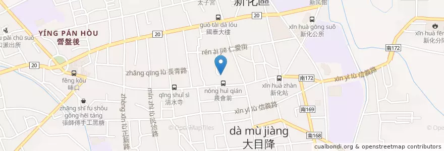 Mapa de ubicacion de 觀音亭 en Taiwan, Tainan, 新化區.