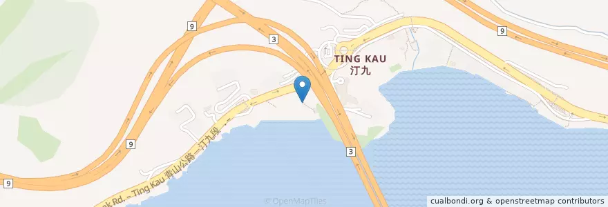 Mapa de ubicacion de 麗都灣泳灘洗手間 en 中国, 香港, 广东省, 新界, 荃灣區.