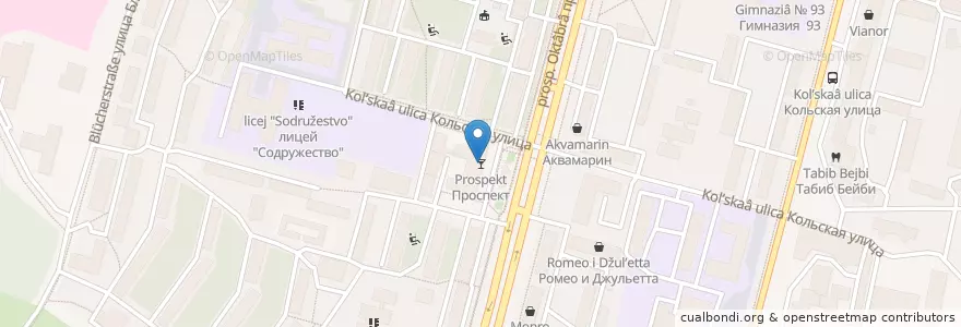 Mapa de ubicacion de Проспект en Rusia, Приволжский Федеральный Округ, Bashkortostán, Городской Округ Уфа.