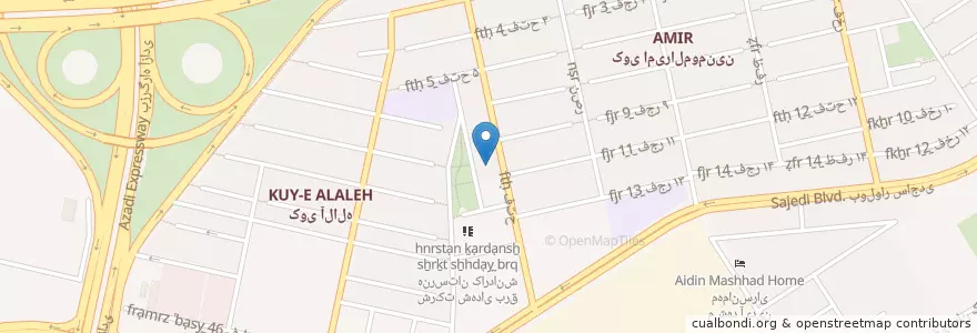Mapa de ubicacion de مسجد جوادالائمه en 이란, استان خراسان رضوی, شهرستان مشهد, مشهد, بخش مرکزی شهرستان مشهد.