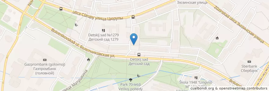 Mapa de ubicacion de Ригла en Russia, Distretto Federale Centrale, Москва, Юго-Западный Административный Округ, Район Черёмушки.