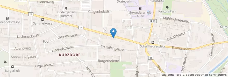 Mapa de ubicacion de Sonnmatt Imbiss en 스위스, Thurgau, Bezirk Frauenfeld, Frauenfeld.