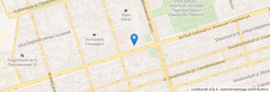 Mapa de ubicacion de Сбербанк en Rusia, Южный Федеральный Округ, Óblast De Rostov, Городской Округ Ростов-На-Дону.