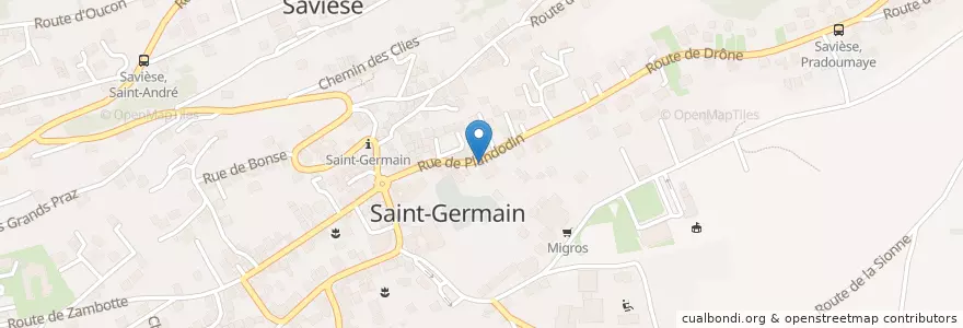 Mapa de ubicacion de Saint-Germain en Svizzera, Vallese, Sion, Savièse.