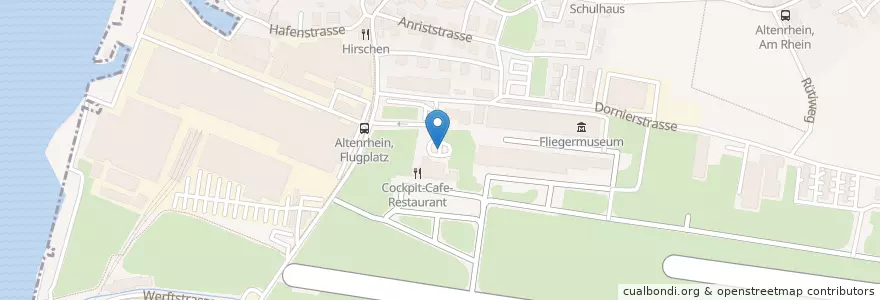 Mapa de ubicacion de Airport Altenrhein en Schweiz, Sankt Gallen, Wahlkreis Rorschach, Thal.
