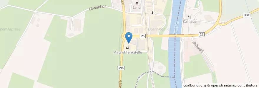 Mapa de ubicacion de Migrol Car Wash en スイス, Aargau, Bezirk Muri, Sins.