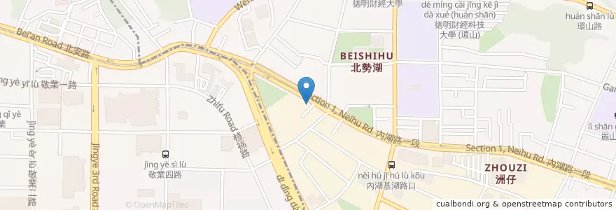 Mapa de ubicacion de 聯邦商業銀行 en Тайвань, Новый Тайбэй, Тайбэй, Нэйху.