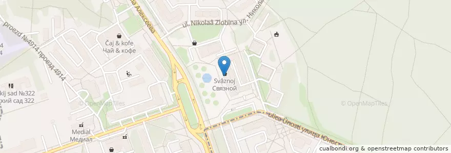 Mapa de ubicacion de Япоша en Rusland, Centraal Federaal District, Oblast Moskou, Moskou, Зеленоградский Административный Округ, Район Матушкино.