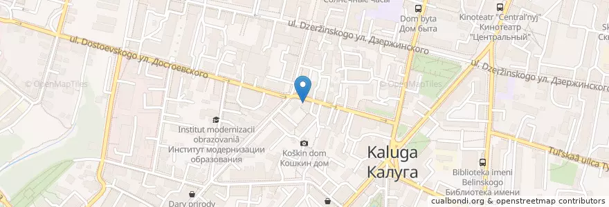 Mapa de ubicacion de Сберкредбанк ОО "Калужский" en Rússia, Distrito Federal Central, Oblast De Kaluga, Городской Округ Калуга.