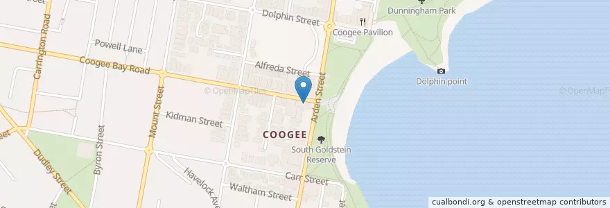 Mapa de ubicacion de The Coogee Bay Hotel en Australia, New South Wales, Sydney, Randwick City Council.