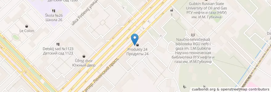Mapa de ubicacion de ВТБ en Russia, Distretto Federale Centrale, Москва, Юго-Западный Административный Округ, Гагаринский Район.