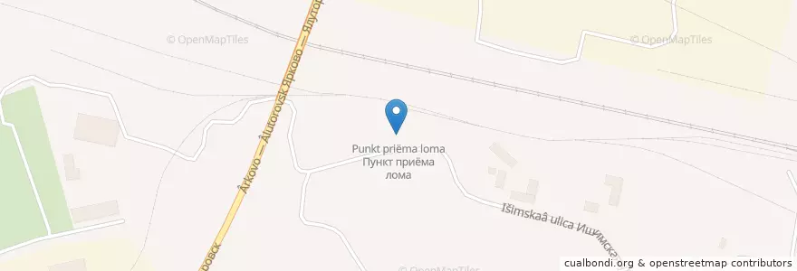 Mapa de ubicacion de Пункт приёма лома en Russie, District Fédéral De L'Oural, Oblast De Tioumen, Ялуторовский Район, Городской Округ Ялуторовск.