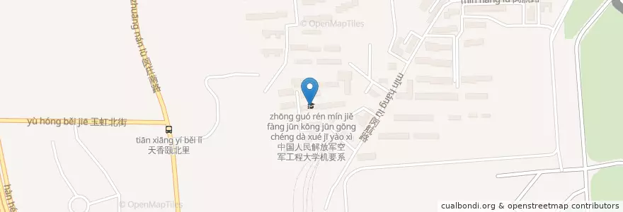Mapa de ubicacion de 中国人民解放军空军工程大学机要系 en China, Pequim, Hebei, 海淀区.